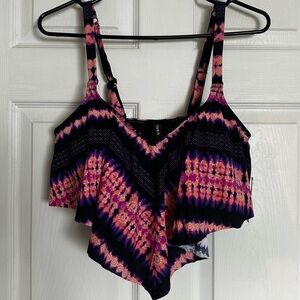 Torrid Pink and Purple Tie-Dye Top